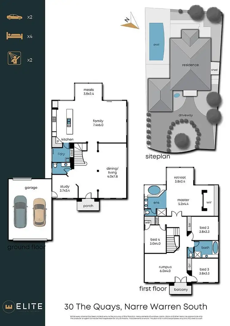 Floorplan of Homely house listing, 30 The Quays, Narre Warren South VIC 3805