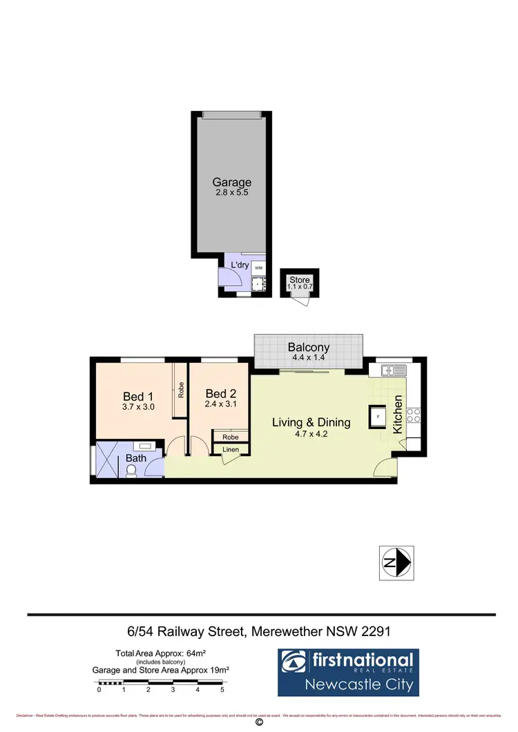 Floorplan of Homely unit listing, 6/54 Railway Street, Merewether NSW 2291