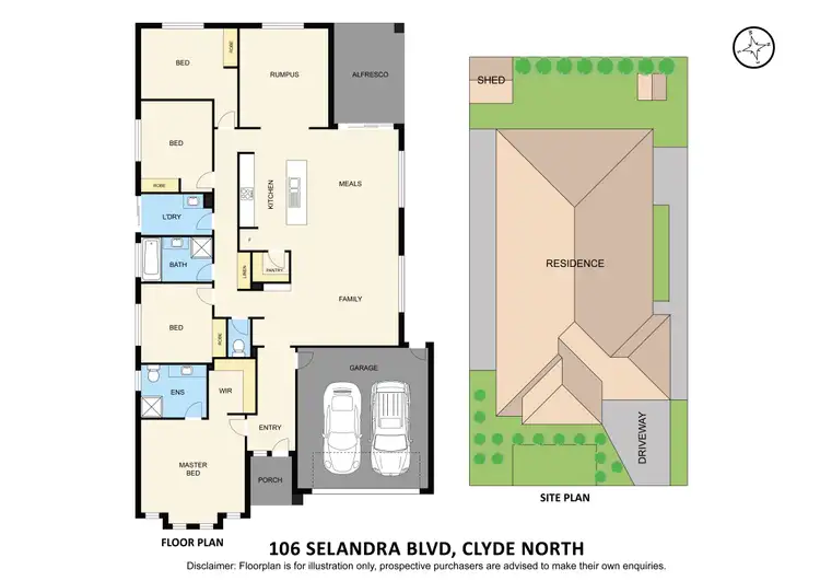 Floorplan of Homely house listing, 106 Selandra Boulevard, Clyde North VIC 3978