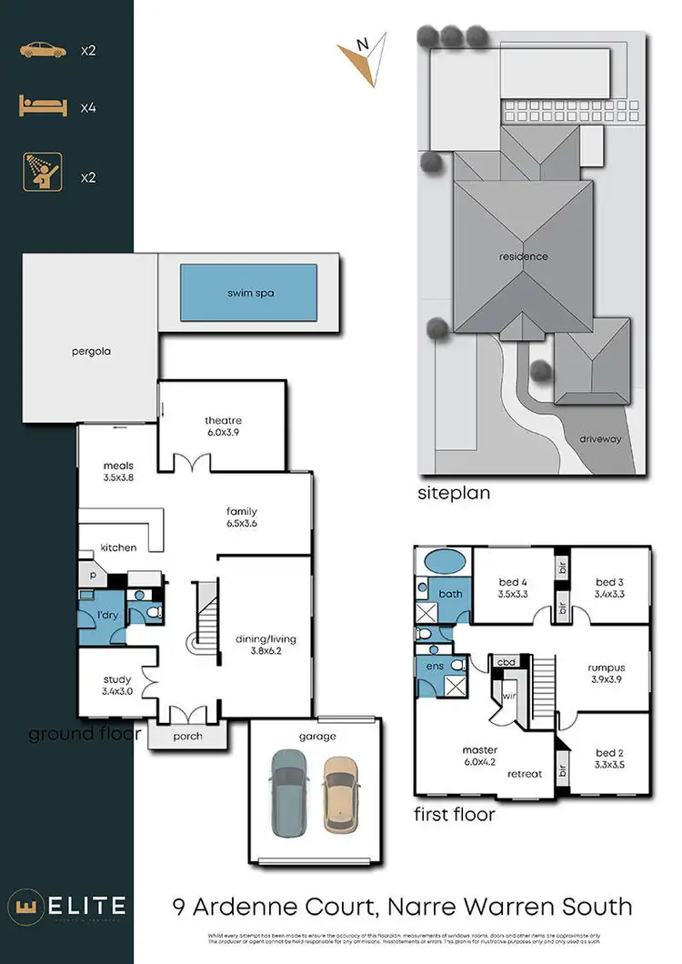 Floorplan of Homely house listing, 9 Ardenne Court, Narre Warren South VIC 3805