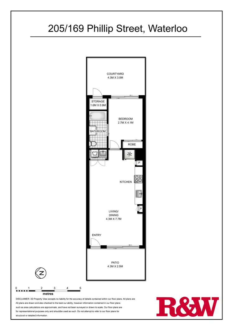 Floorplan of Homely apartment listing, 205/169-175 Phillip Street, Waterloo NSW 2017