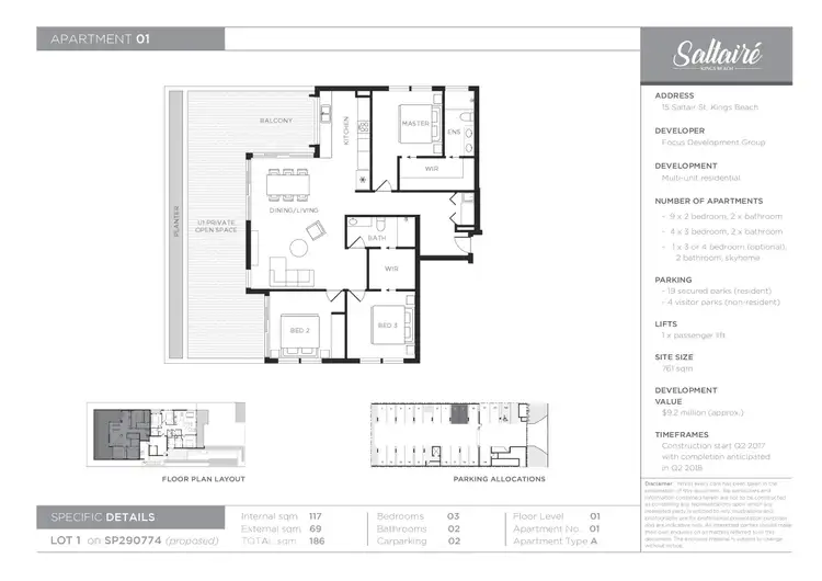 Floorplan of Homely apartment listing, 1/15 Saltair Street, Kings Beach QLD 4551