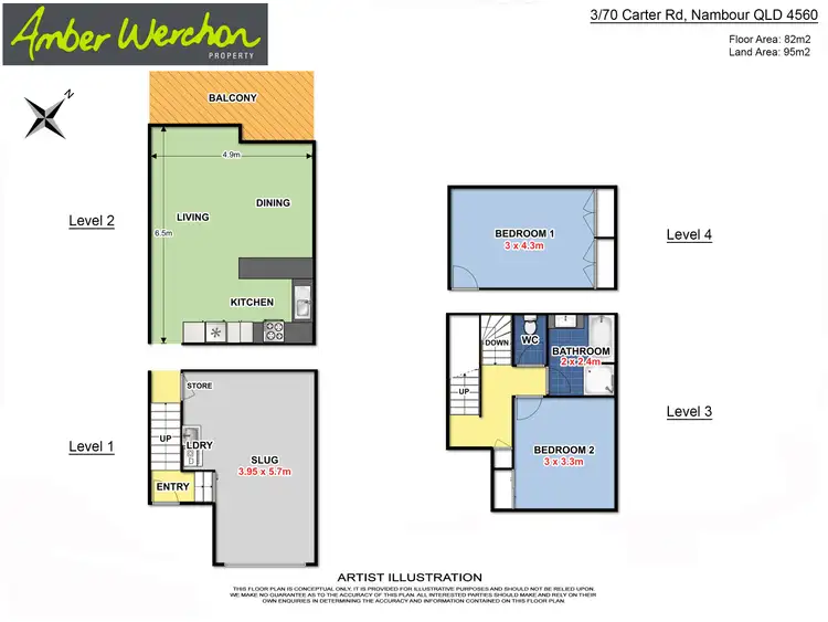 Floorplan of Homely townhouse listing, 3/70 Carter Road, Nambour QLD 4560