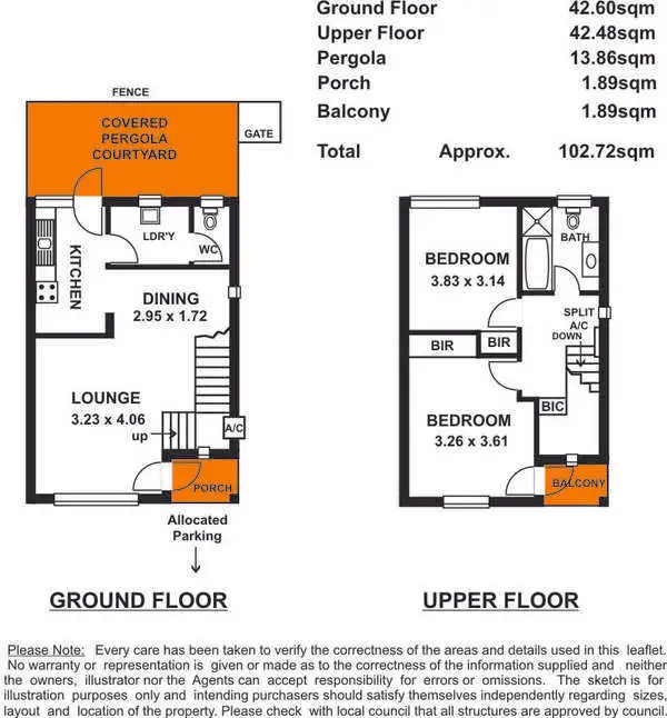 Floorplan of Homely townhouse listing, 14/33-35 Wright Street, Henley Beach SA 5022