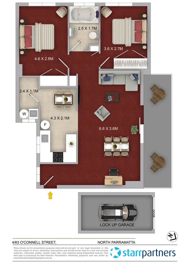 Floorplan of Homely apartment listing, 4/63 O'Connell Street, North Parramatta NSW 2151
