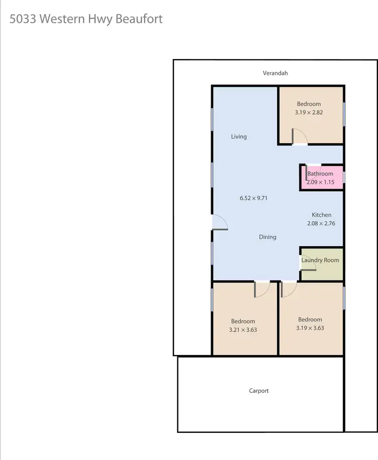 Floorplan of Homely house listing, 5033 Western Highway, Beaufort VIC 3373