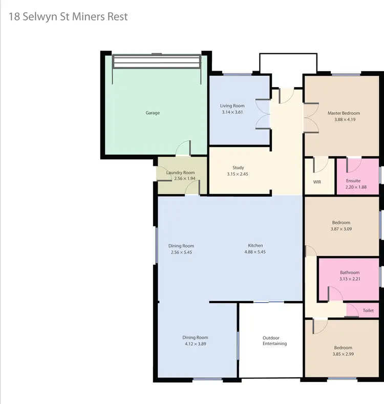 Floorplan of Homely house listing, 18 Selwyn Street, Miners Rest VIC 3352