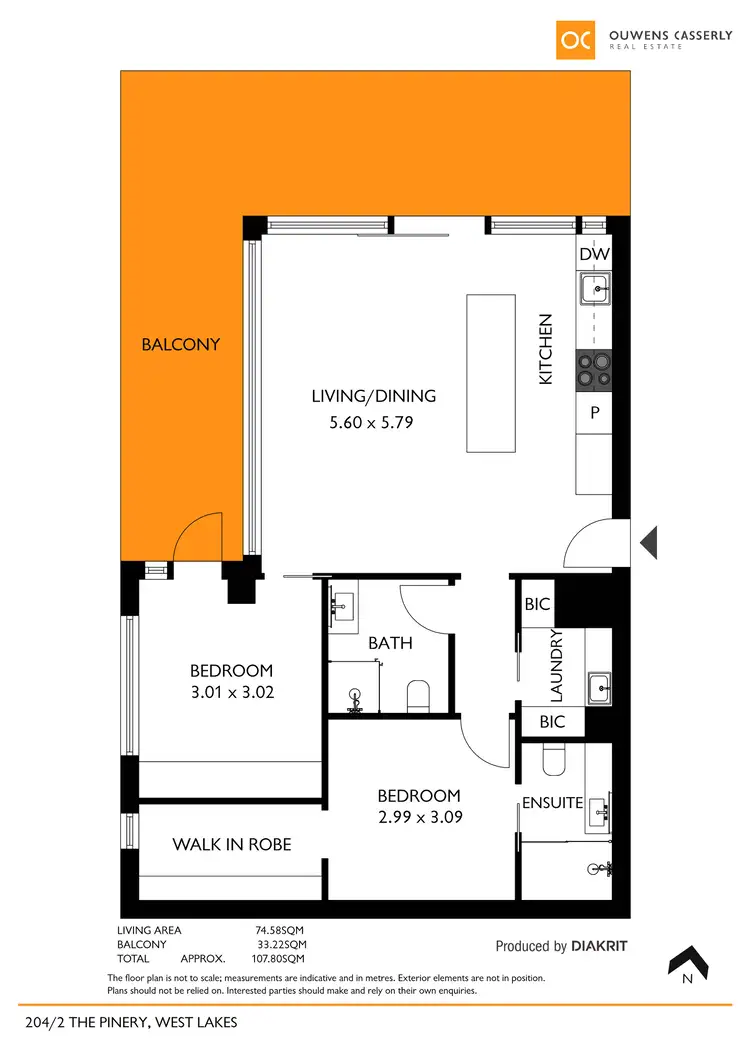 Floorplan of Homely apartment listing, 204/2 The Pinery, West Lakes SA 5021