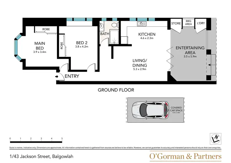 Floorplan of Homely apartment listing, 1/43 Jackson Street, Balgowlah NSW 2093