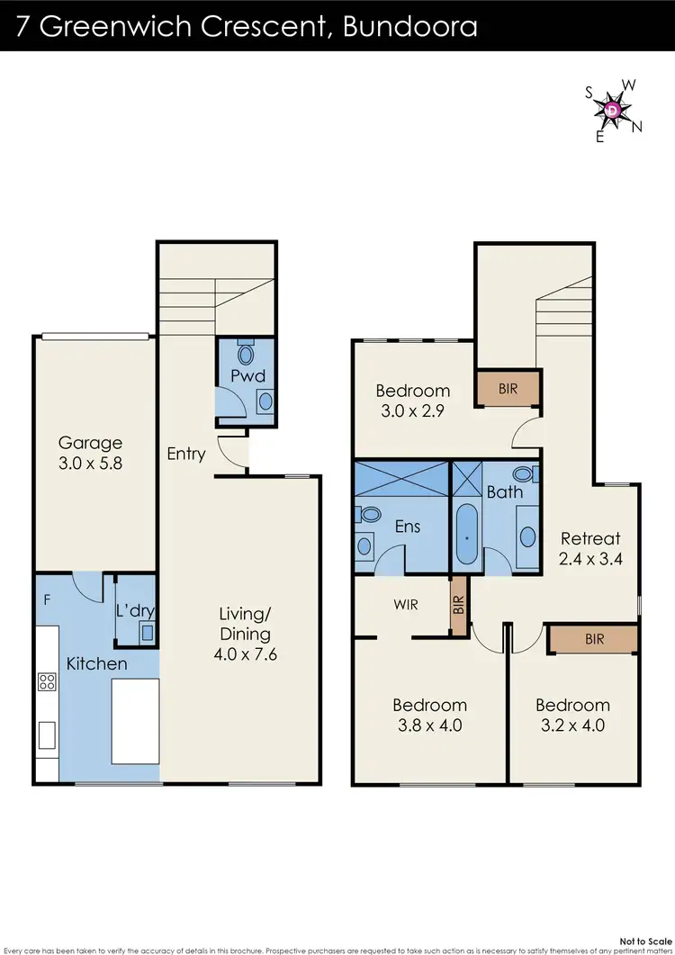 Floorplan of Homely townhouse listing, 7 Greenwich Crescent, Bundoora VIC 3083