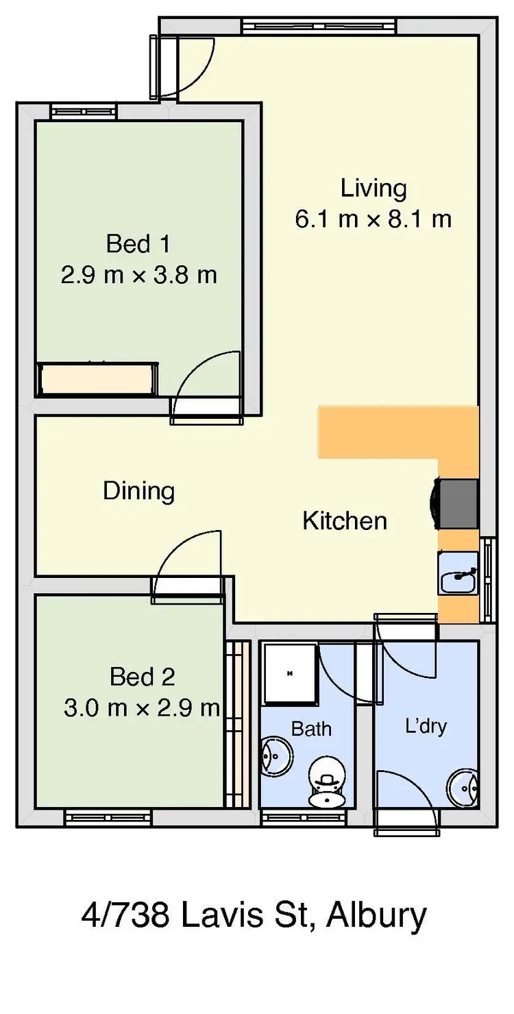 Floorplan of Homely unit listing, 4/738 Lavis Street, Albury NSW 2640
