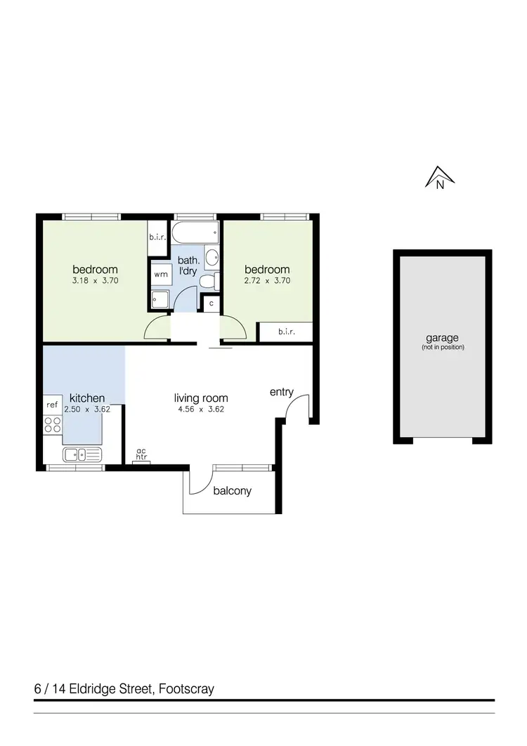 Floorplan of Homely apartment listing, 6/14 Eldridge Street, Footscray VIC 3011