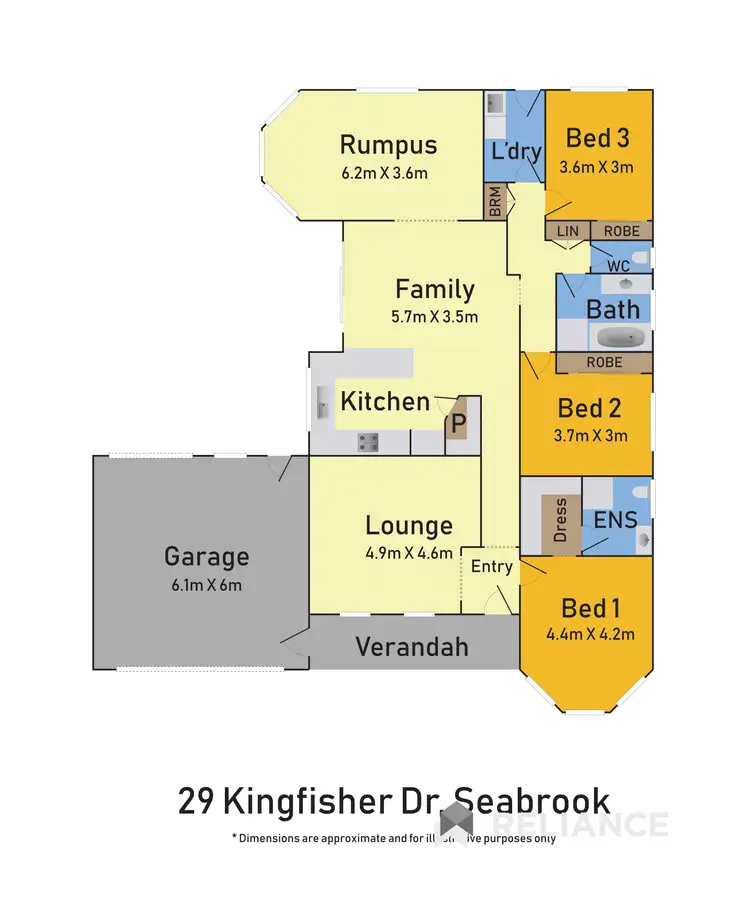 Floorplan of Homely house listing, 29 Kingfisher Drive, Seabrook VIC 3028