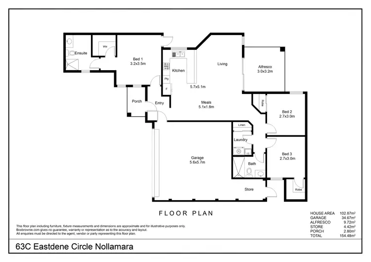Floorplan of Homely villa listing, 63C Eastdene Circle, Nollamara WA 6061