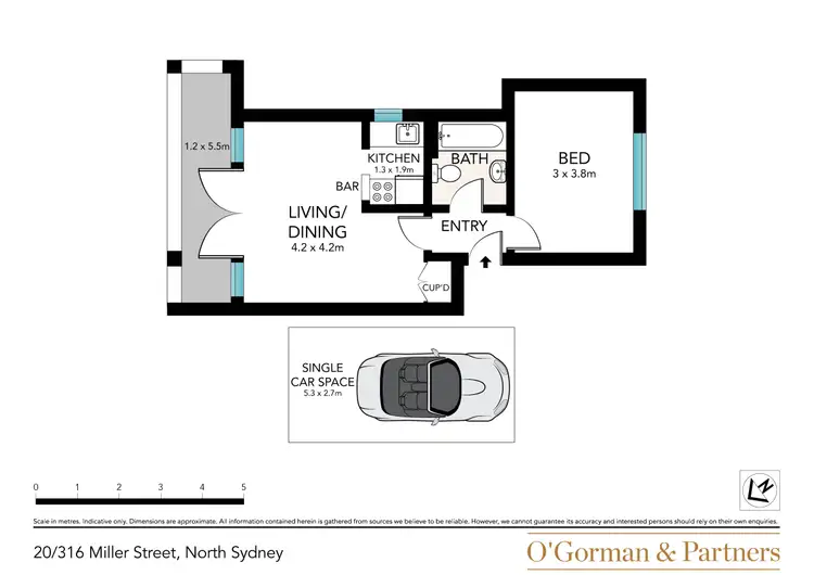 Floorplan of Homely apartment listing, 20/316 Miller Street, North Sydney NSW 2060