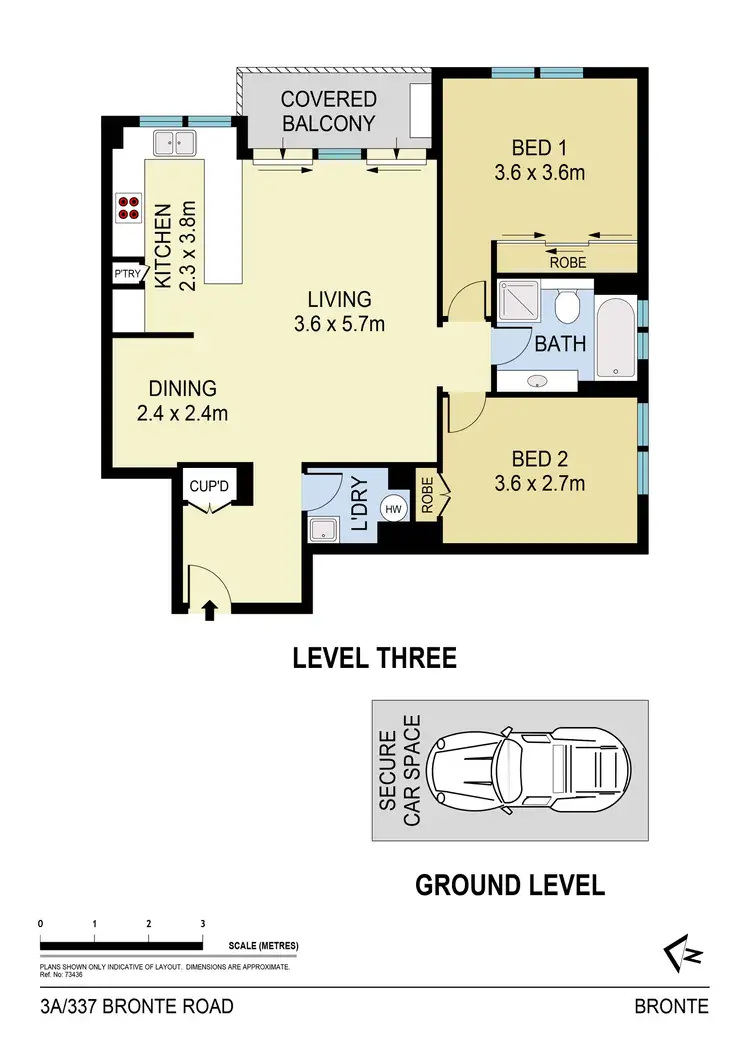 Floorplan of Homely apartment listing, 3A/337 Bronte Road, Bronte NSW 2024