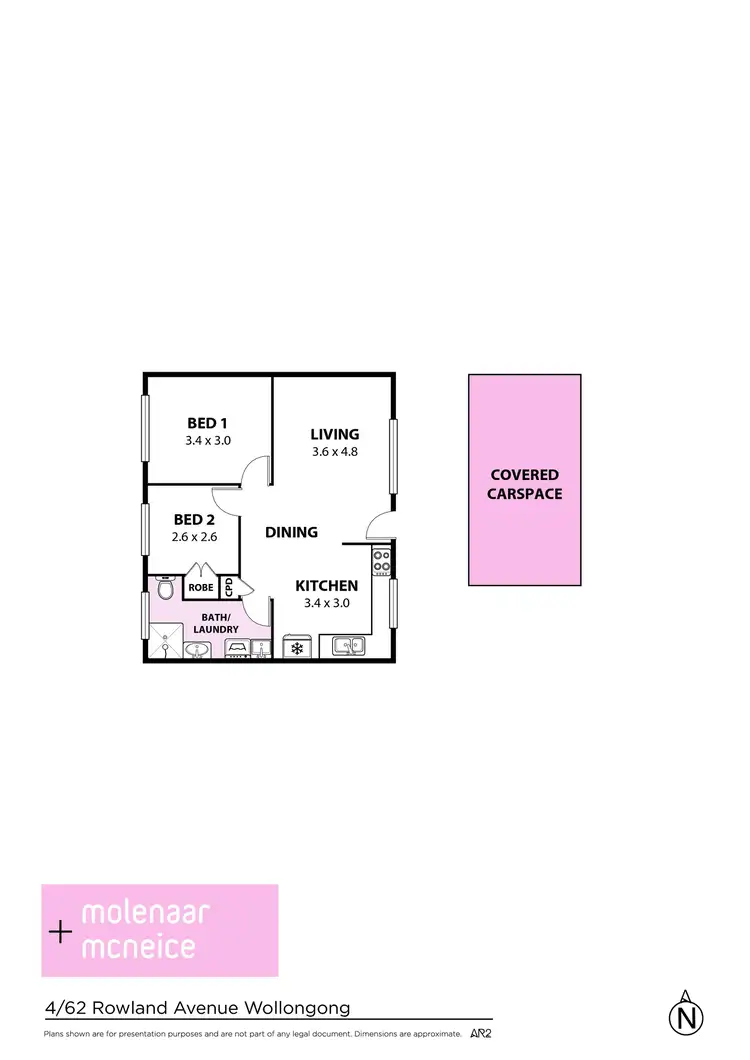 Floorplan of Homely apartment listing, 4/62 Rowland Avenue, Wollongong NSW 2500