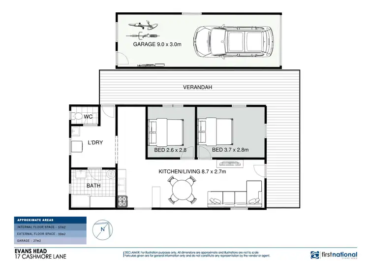 Floorplan of Homely house listing, 17 Cashmore Lane, Evans Head NSW 2473