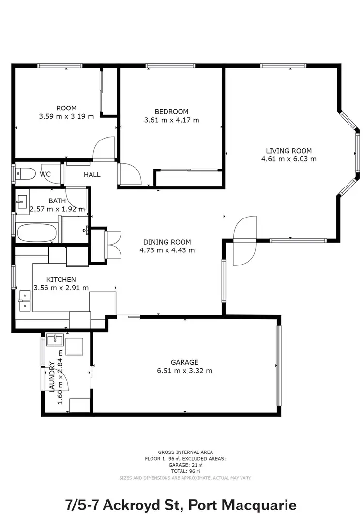 Floorplan of Homely villa listing, 7/5-7 Ackroyd Street, Port Macquarie NSW 2444