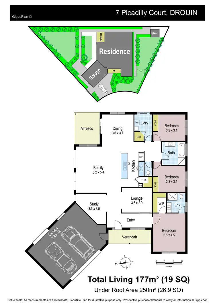 Floorplan of Homely house listing, 7 Picadilly Court, Drouin VIC 3818