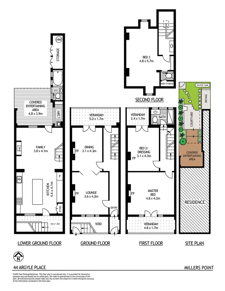 Floorplan of Homely terrace listing, 44 Argyle Place, Millers Point NSW 2000
