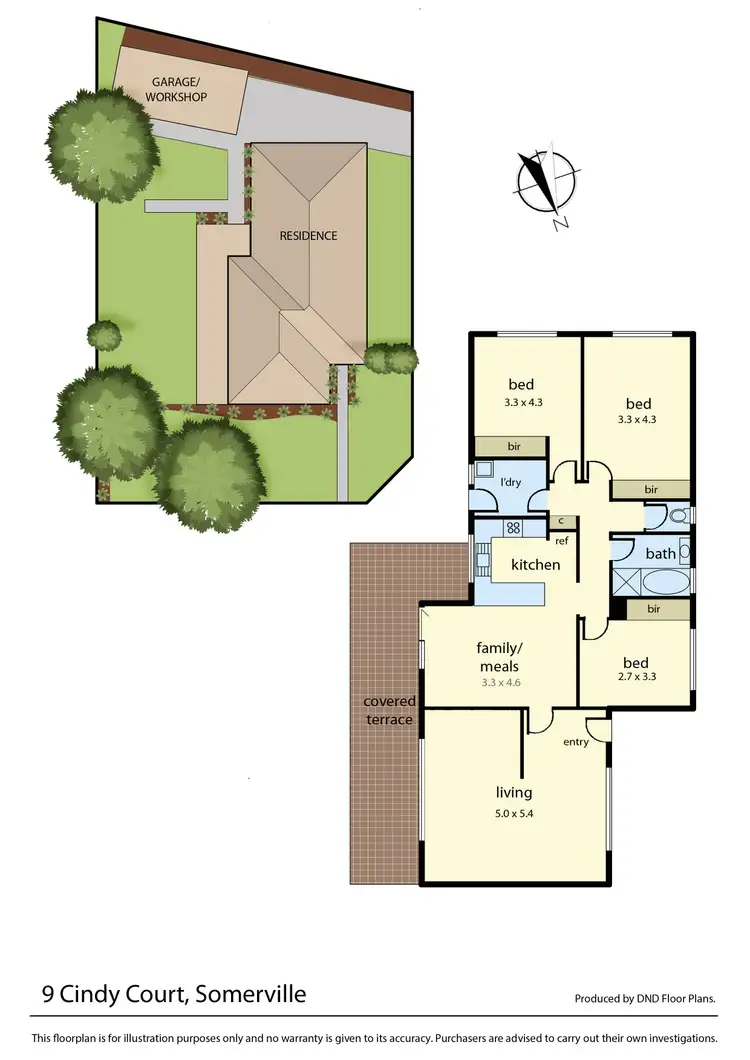Floorplan of Homely house listing, 9 Cindy Court, Somerville VIC 3912