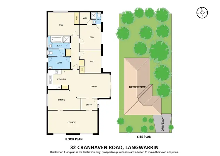 Floorplan of Homely house listing, 32 Cranhaven Road, Langwarrin VIC 3910