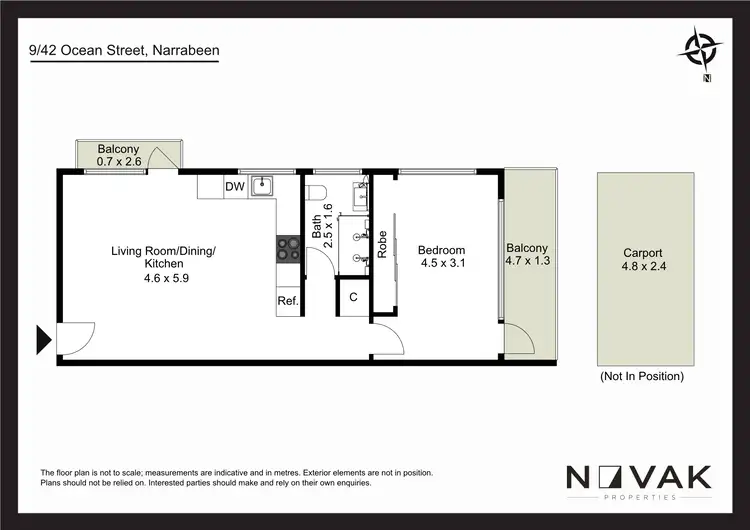 Floorplan of Homely apartment listing, 9/42 Ocean Street, Narrabeen NSW 2101
