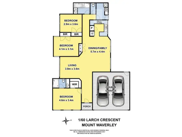 Floorplan of Homely unit listing, 1/60 Larch Crescent, Mount Waverley VIC 3149