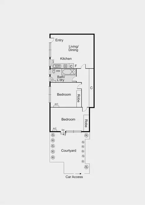 Floorplan of Homely apartment listing, 1/8 Docker Street, Elwood VIC 3184