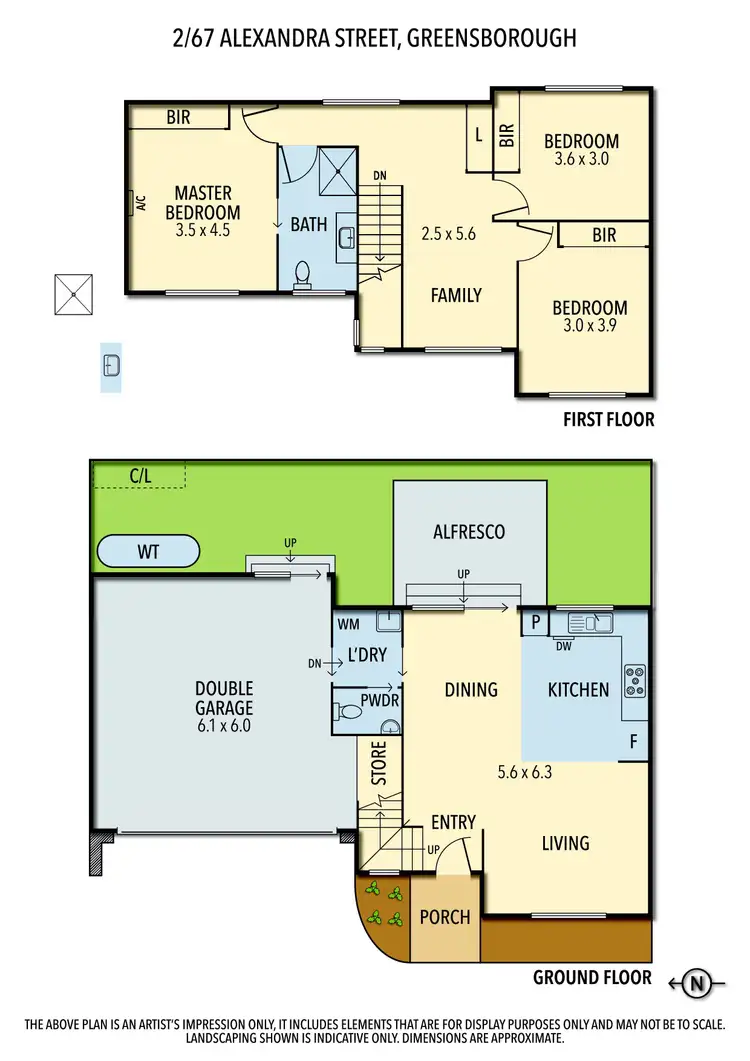 Floorplan of Homely townhouse listing, 2/67 Alexandra Street, Greensborough VIC 3088