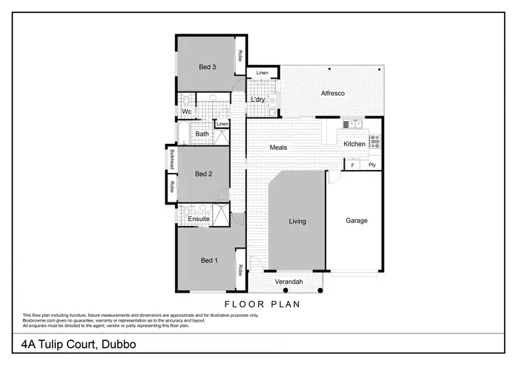 Floorplan of Homely semi-detached listing, 4A Tulip Court, Dubbo NSW 2830