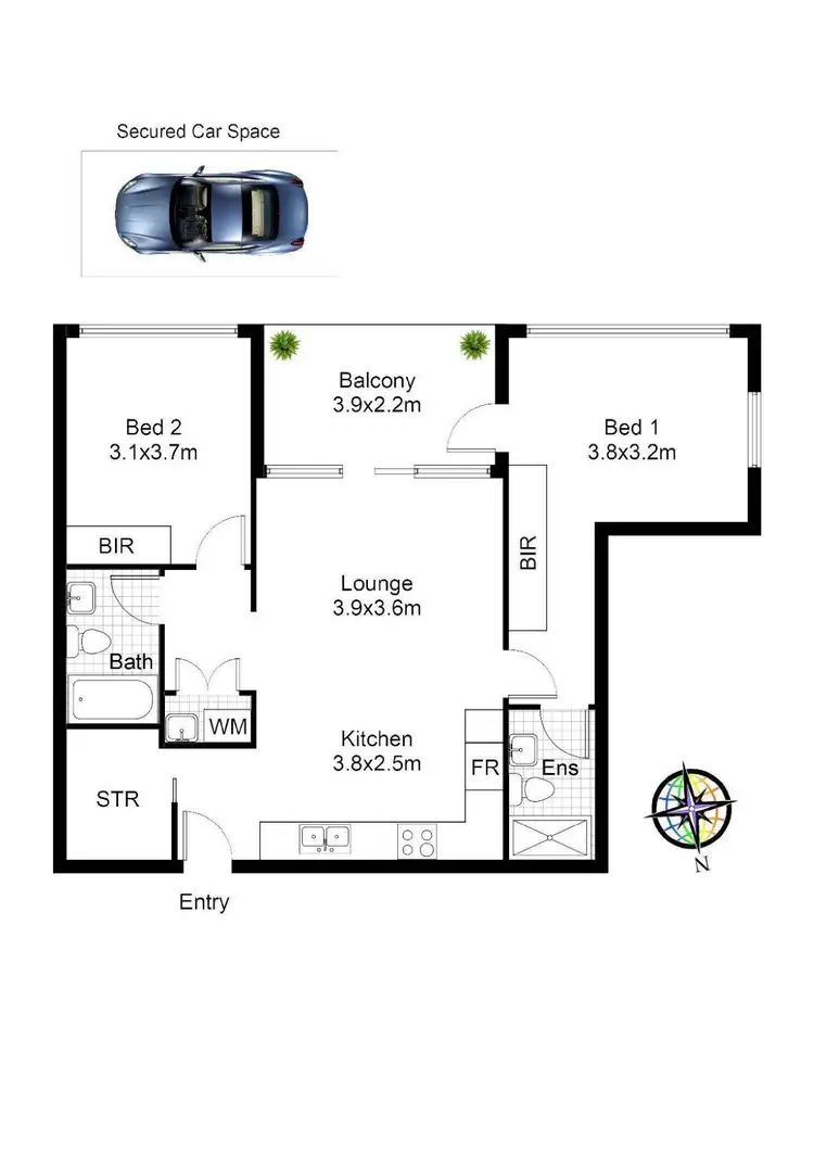 Floorplan of Homely apartment listing, 107/475 Captain Cook Drive, Woolooware NSW 2230