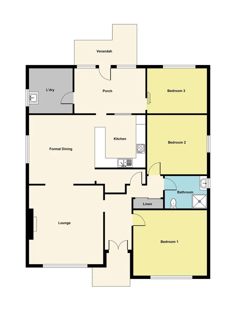Floorplan of Homely house listing, 15 Spring Street, Maryborough VIC 3465