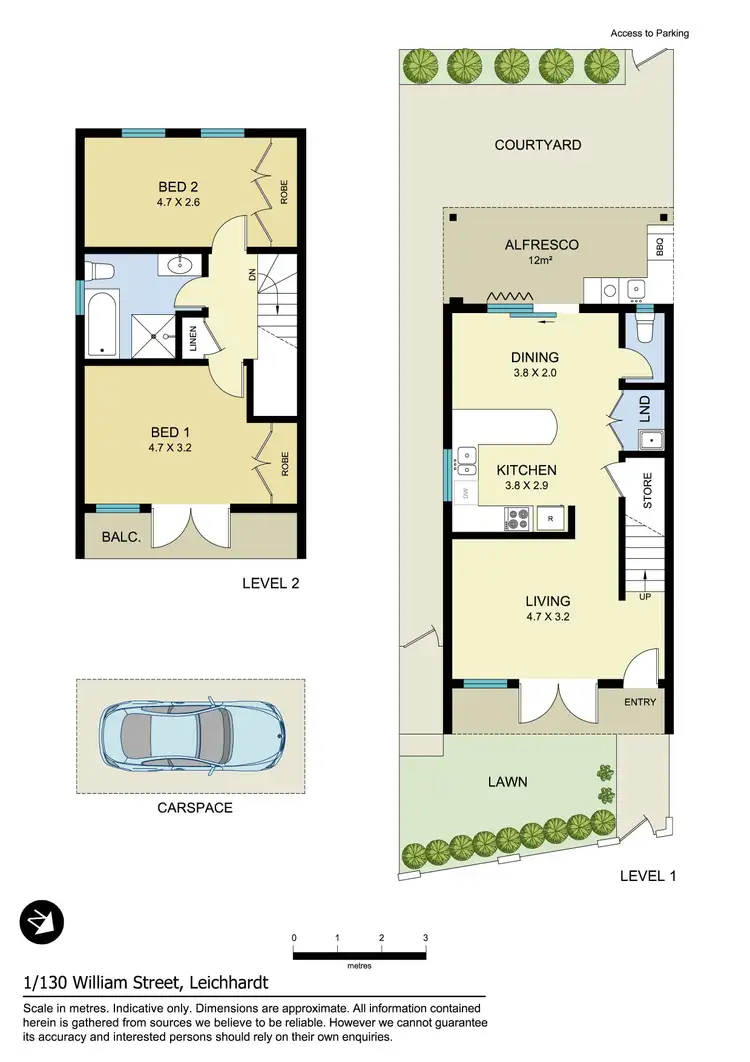 Floorplan of Homely townhouse listing, 1/130 William Street, Leichhardt NSW 2040