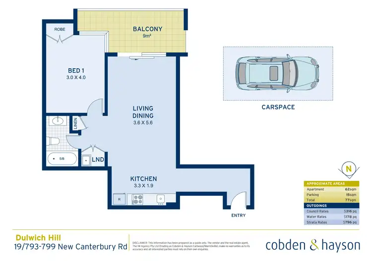 Floorplan of Homely apartment listing, 19/799 New Canterbury Road, Dulwich Hill NSW 2203