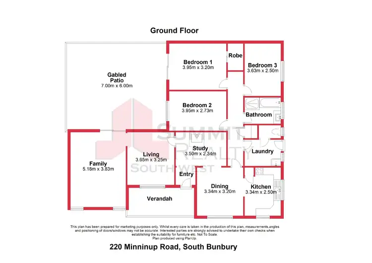 Floorplan of Homely house listing, 220 Minninup Road, Withers WA 6230