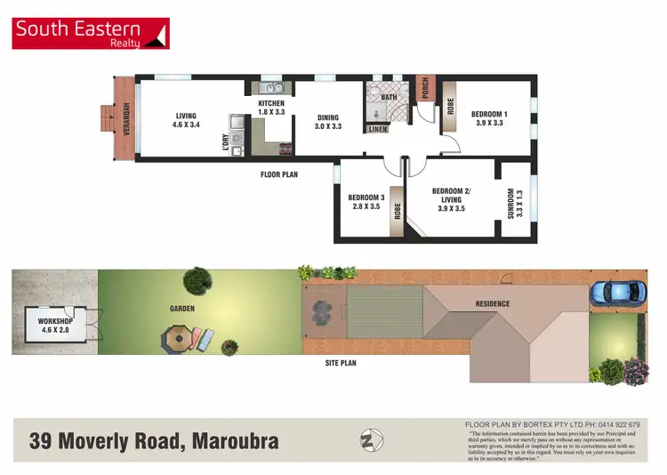Floorplan of Homely semi-detached listing, 39 Moverly Road, Maroubra NSW 2035
