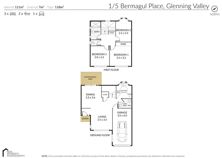 Floorplan of Homely townhouse listing, 1/5 Bermagui Place, Glenning Valley NSW 2261
