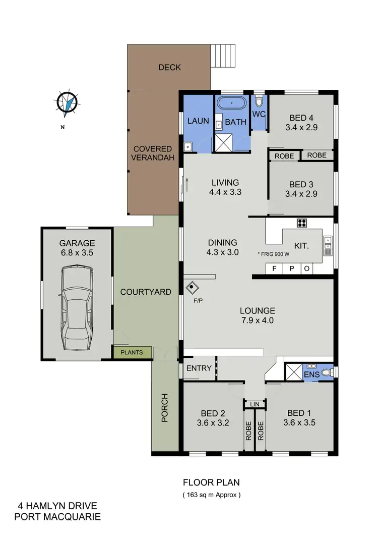 Floorplan of Homely house listing, 4 Hamlyn Drive, Port Macquarie NSW 2444