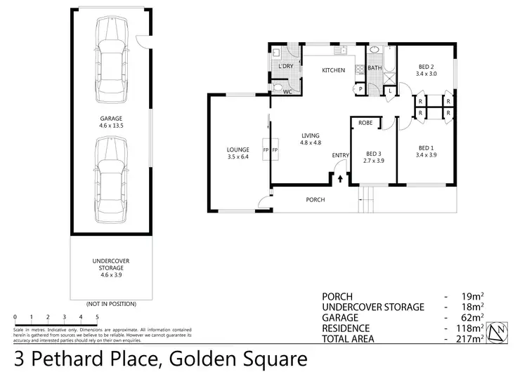 Floorplan of Homely house listing, 3 Pethard Place, Golden Square VIC 3555