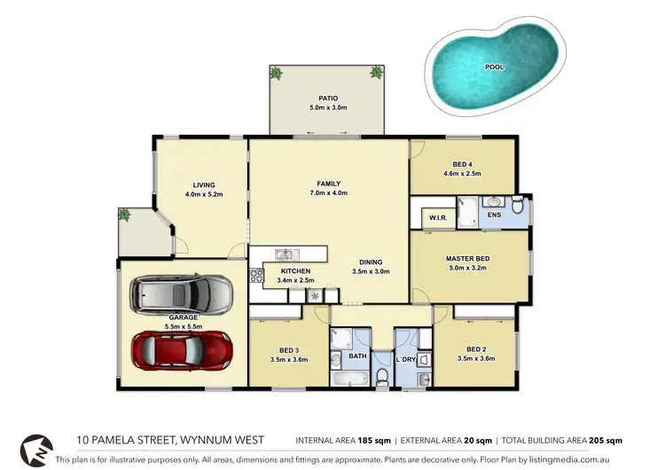 Floorplan of Homely house listing, 10 Pamela Street, Wynnum West QLD 4178