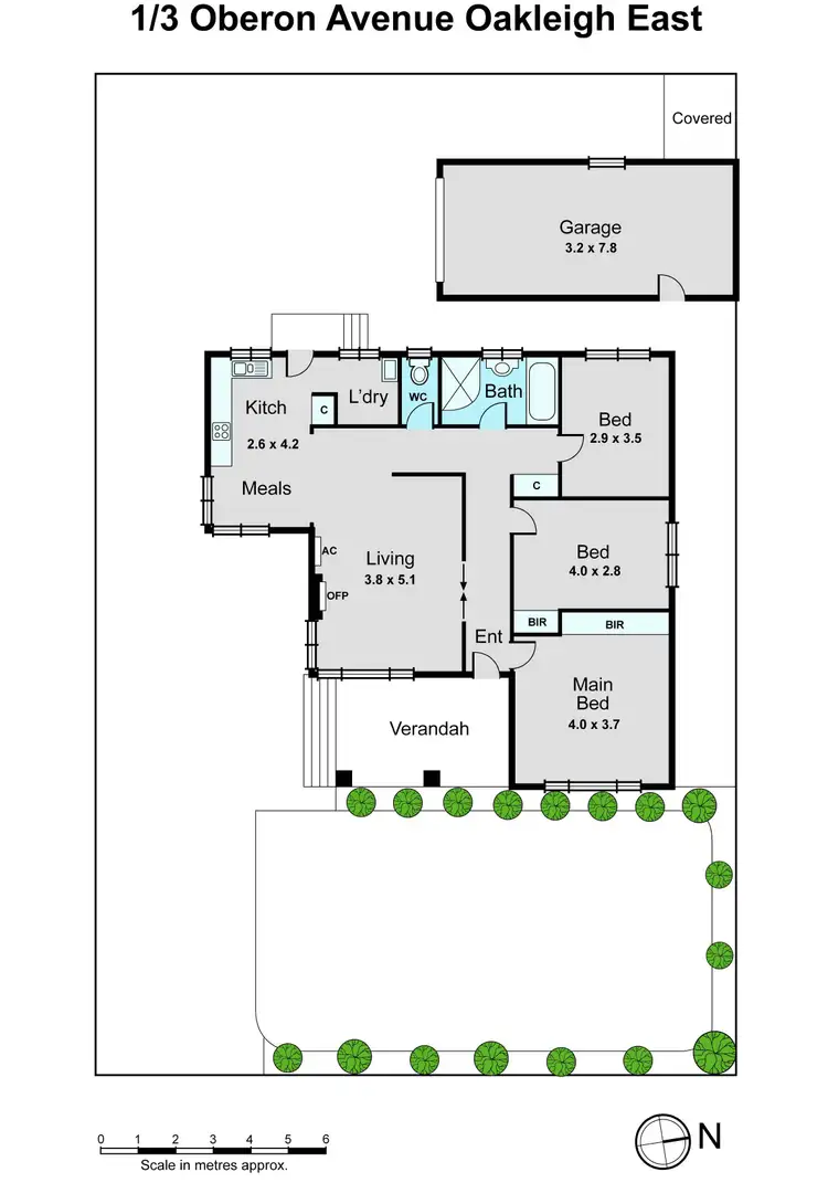 Floorplan of Homely unit listing, 1/3 Oberon Avenue, Oakleigh East VIC 3166