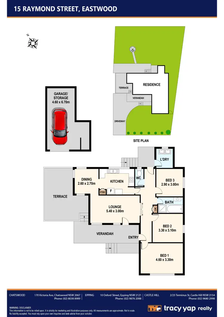 Floorplan of Homely house listing, 15 Raymond Street, Eastwood NSW 2122