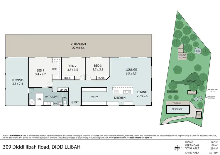 Floorplan of Homely house listing, 309 Diddillibah Road, Diddillibah QLD 4559