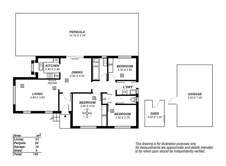 Floorplan of Homely house listing, 39 Ivy Street, Huntfield Heights SA 5163