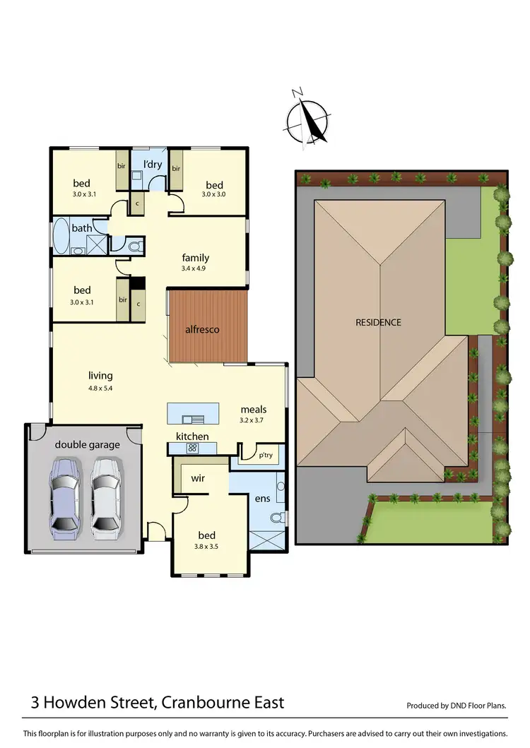 Floorplan of Homely house listing, 3 Howden Street, Cranbourne East VIC 3977