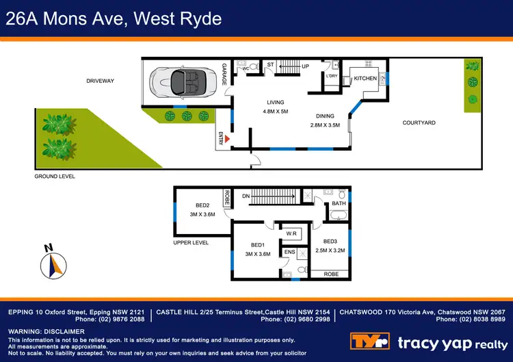 Floorplan of Homely semi-detached listing, 26a Mons Avenue, West Ryde NSW 2114