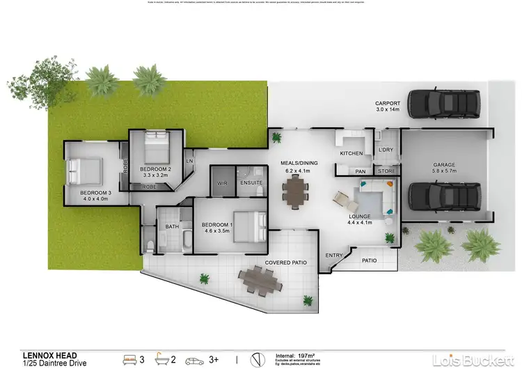Floorplan of Homely house listing, 1/25 Daintree Drive, Lennox Head NSW 2478