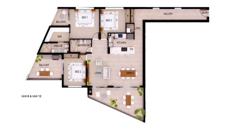Floorplan of Homely unit listing, Level 3/12/15 Benabrow Avenue, Bellara QLD 4507
